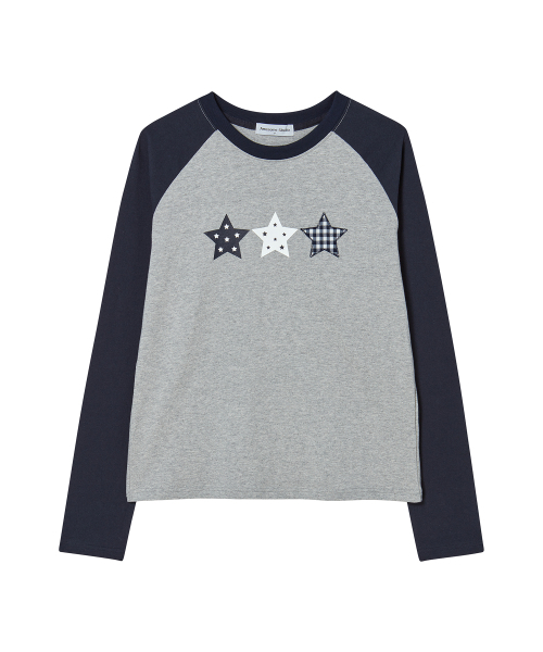 AWESOME STUDIO（オーサムスタジオ）の「スタラグランスリーブTシャツメランジグレー（Tシャツ/カットソー・レディース・グレー・FREE）」の8枚目の写真