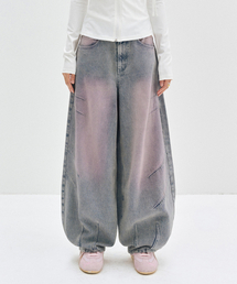 Color Brush Balloon Jeans DCWPT010ASHBLUE