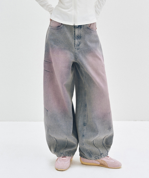 DECET WOMEN(デケット ウーマン)の「Color Brush Balloon Jeans DCWPT010ASHBLUE(デニムパンツ・レディース・その他・X-SMALL/SMALL/MEDIUM/LARGE)」の4枚目の写真