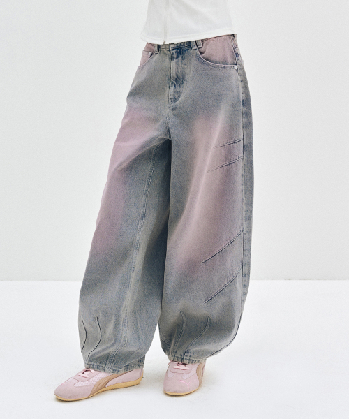 DECET WOMEN(デケット ウーマン)の「Color Brush Balloon Jeans DCWPT010ASHBLUE(デニムパンツ・レディース・その他・X-SMALL/SMALL/MEDIUM/LARGE)」の5枚目の写真
