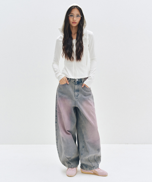 DECET WOMEN(デケット ウーマン)の「Color Brush Balloon Jeans DCWPT010ASHBLUE(デニムパンツ・レディース・その他・X-SMALL/SMALL/MEDIUM/LARGE)」の6枚目の写真