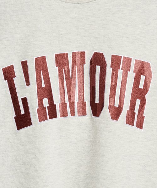 Diamond Layla(ダイアモンドレイラ)の「LAMOUR Big Embroidery Stitch Sweatshirt T87 Reddish Oatmeal(スウェット・レディース・その他・LARGE/MEDIUM/X-LARGE)」の5枚目の写真
