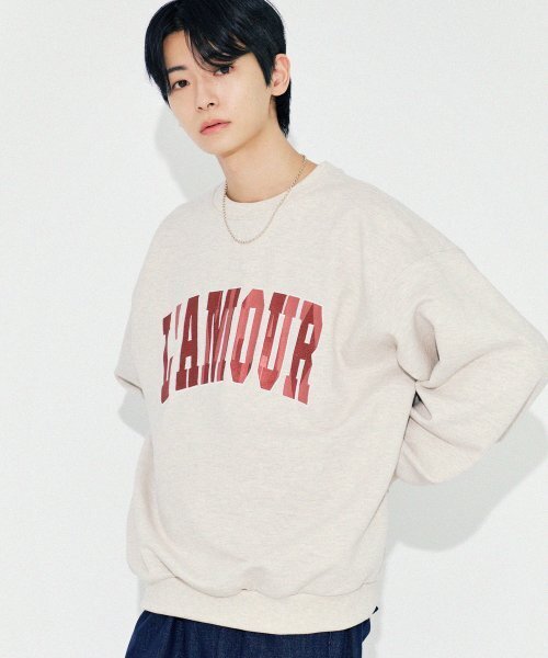 Diamond Layla(ダイアモンドレイラ)の「LAMOUR Big Embroidery Stitch Sweatshirt T87 Reddish Oatmeal(スウェット・レディース・その他・LARGE/MEDIUM/X-LARGE)」の8枚目の写真