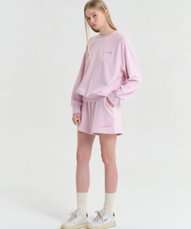 RAVEROUS（レイバーロス）の「ウェーブロゴ裏毛ショートパンツピンク（その他パンツ）」