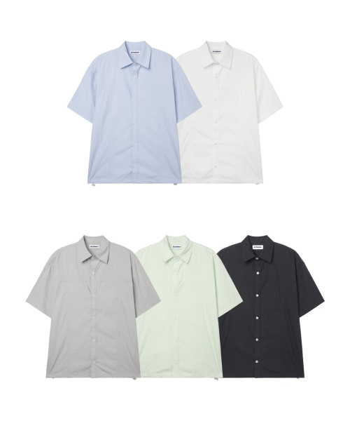 APOSTROPHE COMMA(アポストロフィコンマ)の「ホリゾンナイロンストリング半袖シャツ_グレー(シャツ/ブラウス・メンズ・その他・LARGE/MEDIUM/SMALL)」の7枚目の写真