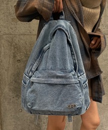 ROGER AND RAW（ロジャーアンドロウ）の「プレート付きデニムリュック（バックパック/リュック）」