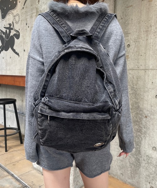 セール】プレート付きデニムリュック バックパック（バックパック