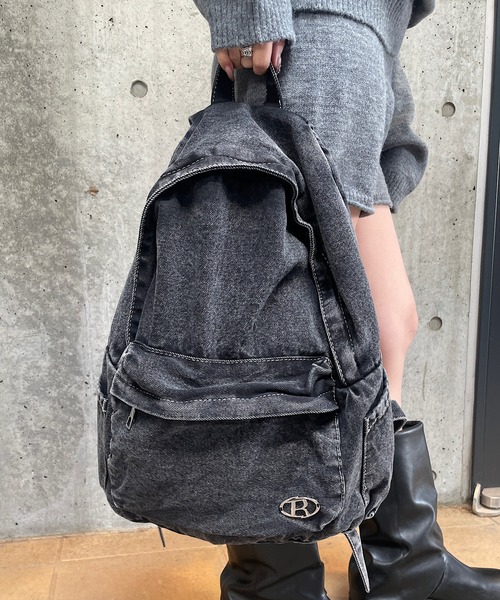 プレート付きデニムリュック（バックパック/リュック）｜ROGER AND RAW
