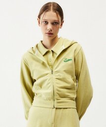 MAYOL（マイヨール）の「プリントテリー フードジップアップ_テールグリーン（パーカー）」