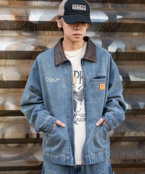 WEGO/【26年春新作】ワーカーズZIPデニムジャケット（デニムジャケット