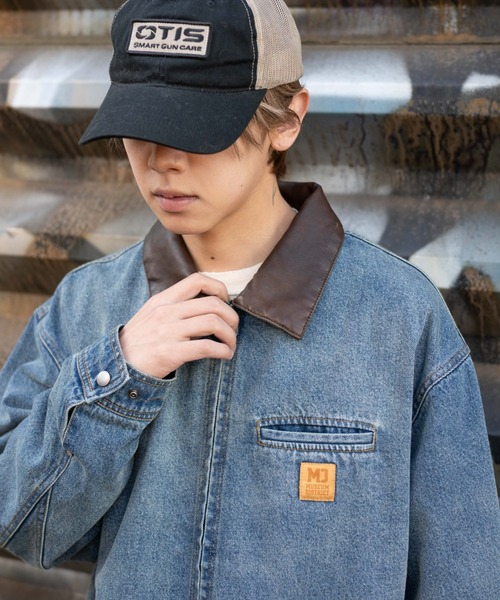 WEGO（ウィゴー）の「WEGO/【26年春新作】ワーカーズZIPデニムジャケット（デニムジャケット・メンズ・ブラック系3/コバルトブルー・MEDIUM/LARGE）」の6枚目の写真