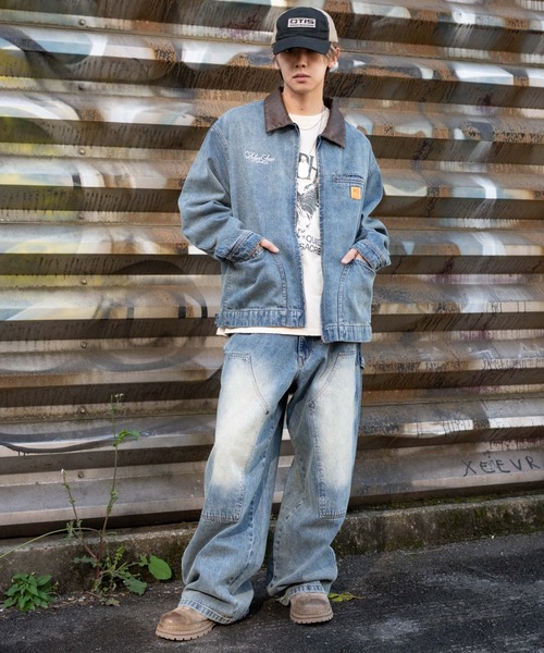 WEGO（ウィゴー）の「WEGO/【26年春新作】ワーカーズZIPデニムジャケット（デニムジャケット・メンズ・ブラック系3/コバルトブルー・MEDIUM/LARGE）」の8枚目の写真