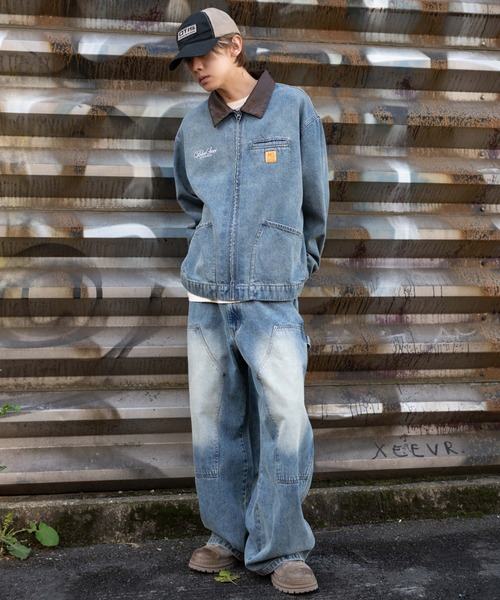 WEGO（ウィゴー）の「WEGO/【26年春新作】ワーカーズZIPデニムジャケット（デニムジャケット・メンズ・ブラック系3/コバルトブルー・MEDIUM/LARGE）」の11枚目の写真