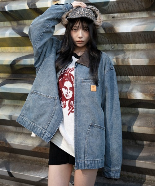 WEGO（ウィゴー）の「WEGO/【26年春新作】ワーカーズZIPデニムジャケット（デニムジャケット・メンズ・ブラック系3/コバルトブルー・MEDIUM/LARGE）」の12枚目の写真