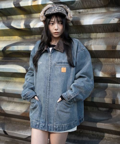 WEGO（ウィゴー）の「WEGO/【26年春新作】ワーカーズZIPデニムジャケット（デニムジャケット・メンズ・ブラック系3/コバルトブルー・MEDIUM/LARGE）」の14枚目の写真