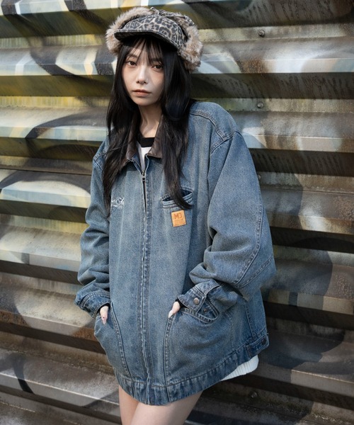 WEGO（ウィゴー）の「WEGO/【26年春新作】ワーカーズZIPデニムジャケット（デニムジャケット・メンズ・ブラック系3/コバルトブルー・MEDIUM/LARGE）」の15枚目の写真