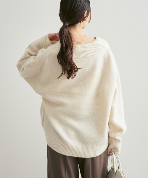 セール】《追加》YAKワイドVネックニット（ニット/セーター）｜NOBLE