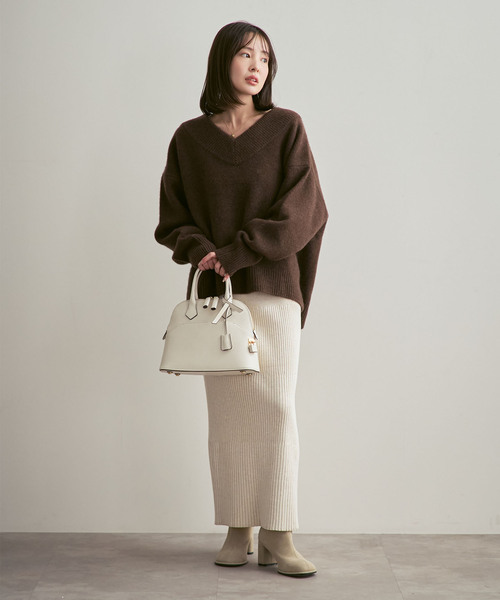 セール】《追加》YAKワイドVネックニット（ニット/セーター）｜NOBLE