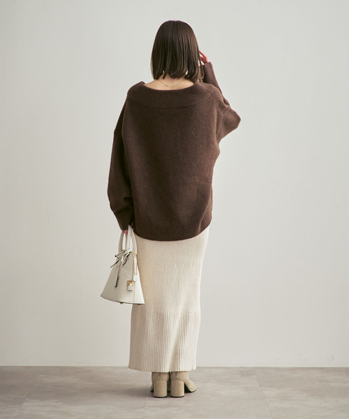 セール】《追加》YAKワイドVネックニット（ニット/セーター）｜NOBLE