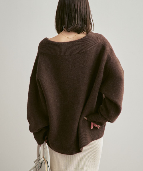 Noble（ノーブル）の「《追加》YAKワイドVネックニット（ニット
