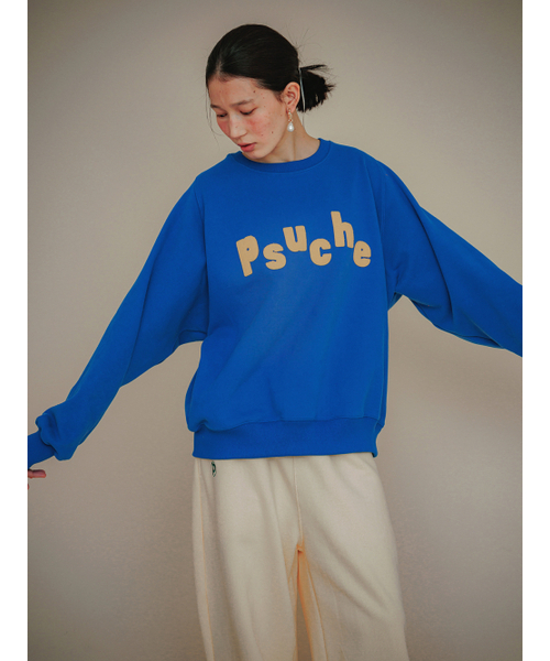 PSUCHE(プシュケ)の「LOGO OVERFIT SWEATSHIRT_SEA BLUE(スウェット・レディース・その他・MEDIUM/LARGE)」の3枚目の写真