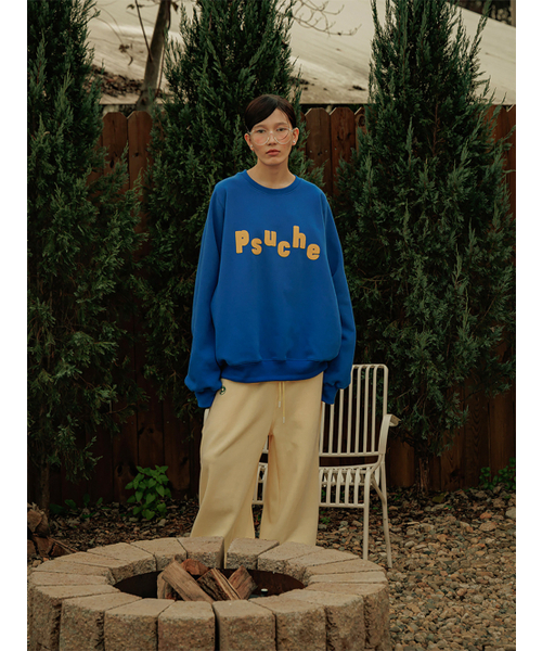 PSUCHE(プシュケ)の「LOGO OVERFIT SWEATSHIRT_SEA BLUE(スウェット・レディース・その他・MEDIUM/LARGE)」の6枚目の写真