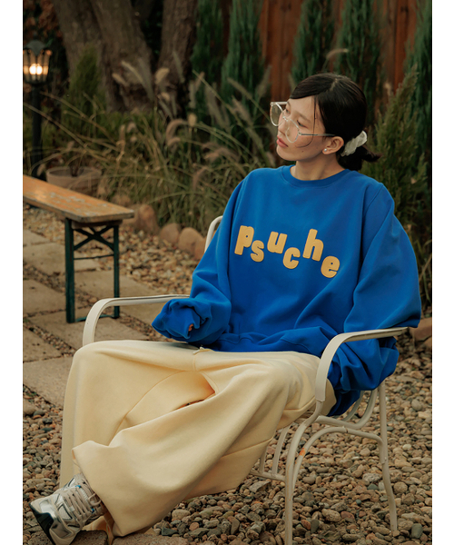 PSUCHE(プシュケ)の「LOGO OVERFIT SWEATSHIRT_SEA BLUE(スウェット・レディース・その他・MEDIUM/LARGE)」の7枚目の写真