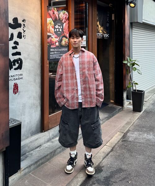 BALLUTE（バリュート）の「ALL WEATHER OVER SILHOUETTE SHIRTS (PINK CHECK)（シャツ/ブラウス・レディース・その他・SMALL/MEDIUM/LARGE）」の4枚目の写真