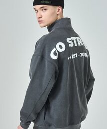 GOSTREET（ゴーストリート）の「ピグメントハーフジップスウェットシャツ ブラック（スウェット）」