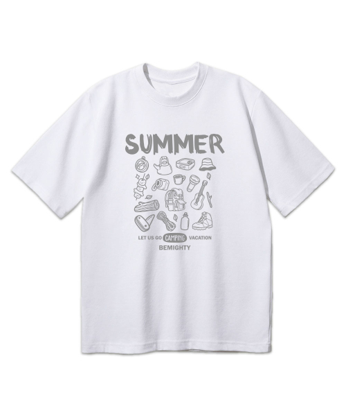 BEMIGHTY（ビーマイティー）の「サマーキャンプオーバーサイズ半袖Tシャツ[ダークグレー]（Tシャツ/カットソー・メンズ・その他・LARGE/X-LARGE/XX-LARGE）」の7枚目の写真