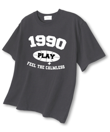 1990プレイ オーバーサイズ 半袖Tシャツ ダークグレー