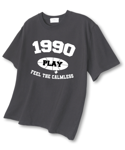 TI.GLAKE(ティーグレイク)の「1990プレイ オーバーサイズ 半袖Tシャツ ダークグレー(Tシャツ/カットソー・レディース・その他・LARGE/X-LARGE/XX-LARGE)」の1枚目の写真