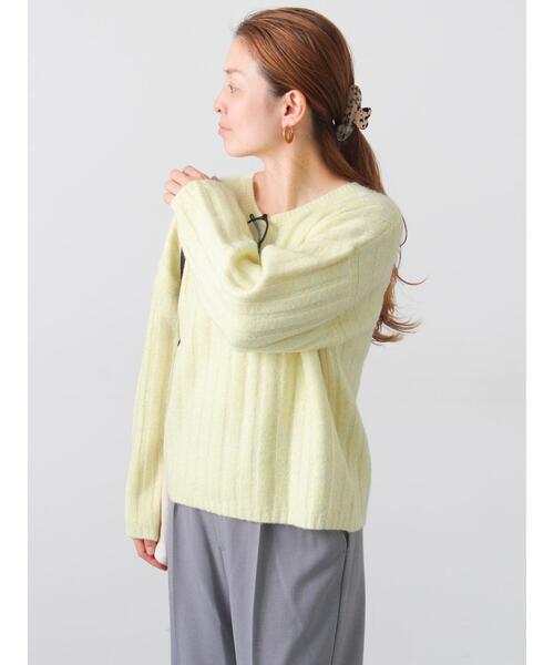 Lugnoncure（ルノンキュール）の「ラメ混ワイドリブニット（ニット/セーター・レディース・サックスブルー/グレー/ベージュ/イエロー・F）」の4枚目の写真