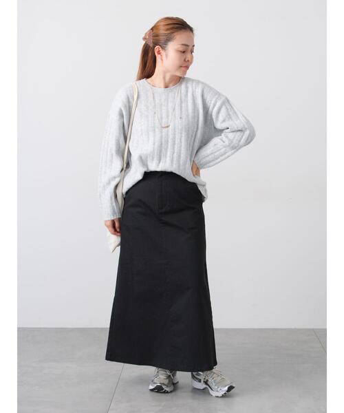 Lugnoncure（ルノンキュール）の「ラメ混ワイドリブニット（ニット/セーター・レディース・サックスブルー/グレー/ベージュ/イエロー・F）」の8枚目の写真