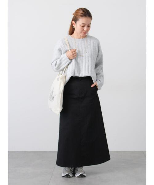 Lugnoncure（ルノンキュール）の「ラメ混ワイドリブニット（ニット/セーター・レディース・サックスブルー/グレー/ベージュ/イエロー・F）」の9枚目の写真