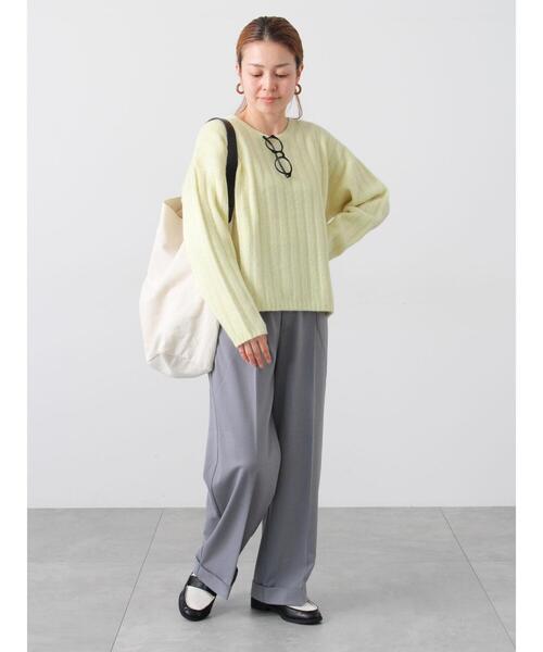 Lugnoncure（ルノンキュール）の「ラメ混ワイドリブニット（ニット/セーター・レディース・サックスブルー/グレー/ベージュ/イエロー・F）」の15枚目の写真