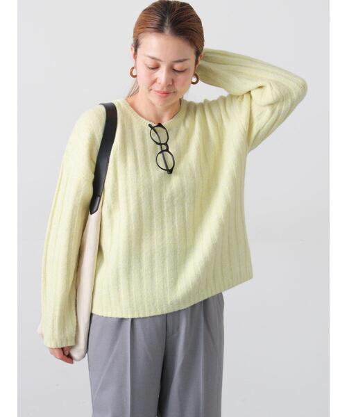 Lugnoncure（ルノンキュール）の「ラメ混ワイドリブニット（ニット/セーター・レディース・サックスブルー/グレー/ベージュ/イエロー・F）」の16枚目の写真