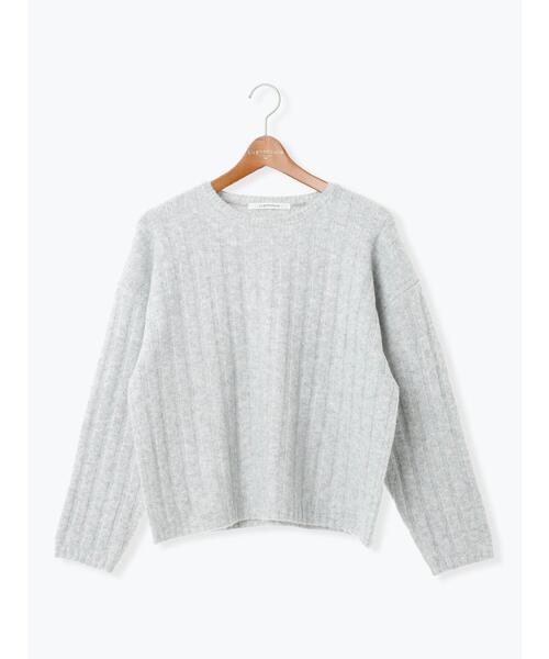 Lugnoncure（ルノンキュール）の「ラメ混ワイドリブニット（ニット/セーター・レディース・サックスブルー/グレー/ベージュ/イエロー・F）」の17枚目の写真