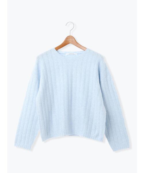 Lugnoncure（ルノンキュール）の「ラメ混ワイドリブニット（ニット/セーター・レディース・サックスブルー/グレー/ベージュ/イエロー・F）」の20枚目の写真