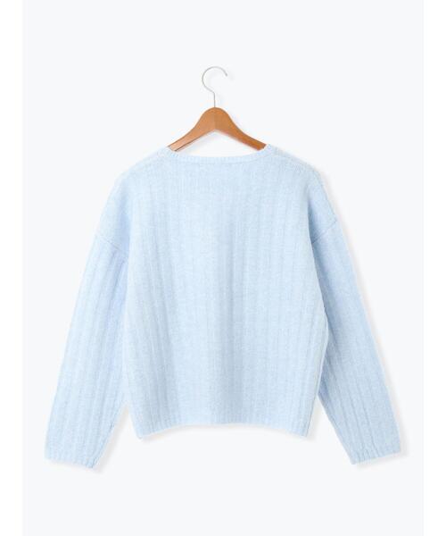 Lugnoncure（ルノンキュール）の「ラメ混ワイドリブニット（ニット/セーター・レディース・サックスブルー/グレー/ベージュ/イエロー・F）」の21枚目の写真