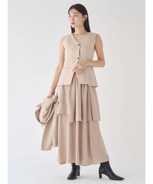LAGUNAMOON | ティアードスカートドッキングベストワンピース(ワンピース)