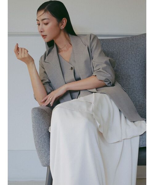 LAGUNAMOON（ラグナムーン）の「ティアードスカートドッキングベストワンピース セットアップ（ワンピース・レディース・ベージュ/グレー/ブラック・MEDIUM/SMALL）」の12枚目の写真