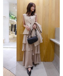 LAGUNAMOON | ティアードスカートドッキングベストワンピース(ワンピース)