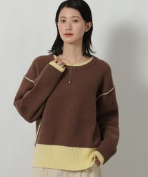 LAKOLE | 7ゲージ配色ニットプルオーバー / 637047(ニット/セーター)