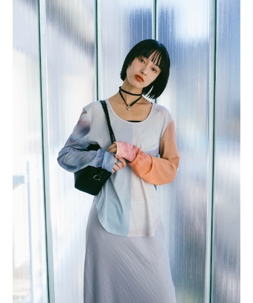 sahara（サハラ）の「Satin Box Hand Bag/サテンボックスハンドバッグ（ハンドバッグ・レディース・ブラック/イエロー・FREE）」の5枚目の写真