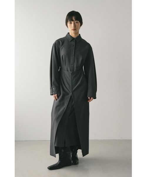 STYLEMIXER(スタイルミキサー)の「レイヤードシャツワンピース(シャツワンピース・レディース・ベージュ/グレー・SMALL/MEDIUM)」の12枚目の写真