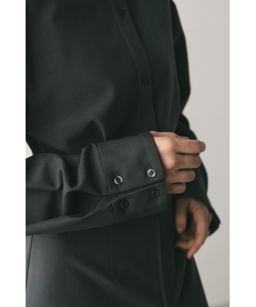 STYLEMIXER(スタイルミキサー)の「レイヤードシャツワンピース(シャツワンピース・レディース・ベージュ/グレー・SMALL/MEDIUM)」の16枚目の写真