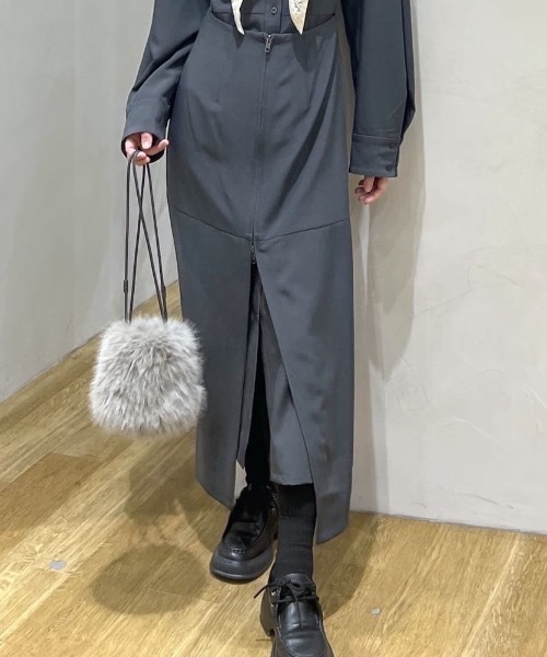 STYLEMIXER(スタイルミキサー)の「レイヤードシャツワンピース(シャツワンピース・レディース・ベージュ/グレー・SMALL/MEDIUM)」の7枚目の写真