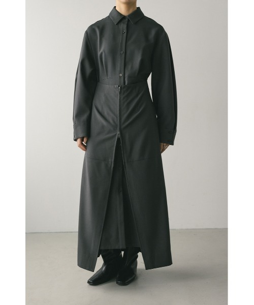 STYLEMIXER(スタイルミキサー)の「レイヤードシャツワンピース(シャツワンピース・レディース・ベージュ/グレー・SMALL/MEDIUM)」の8枚目の写真
