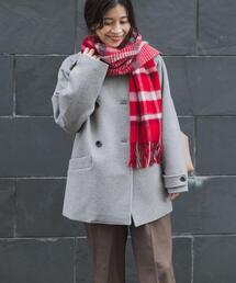 URBAN RESEARCH DOORS | ウールノーカラーコート｜冬服/暖かい/ミドル丈/通勤服/セレモニー/お出かけ(ピーコート)